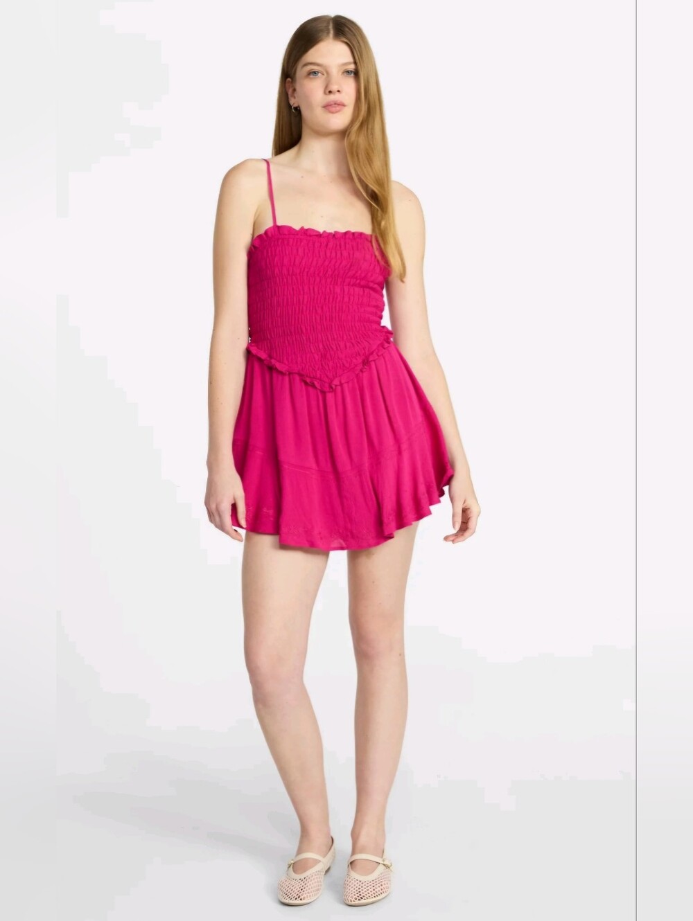 NWT No Boundaries Smocked Romper Pink Size M(8-10)